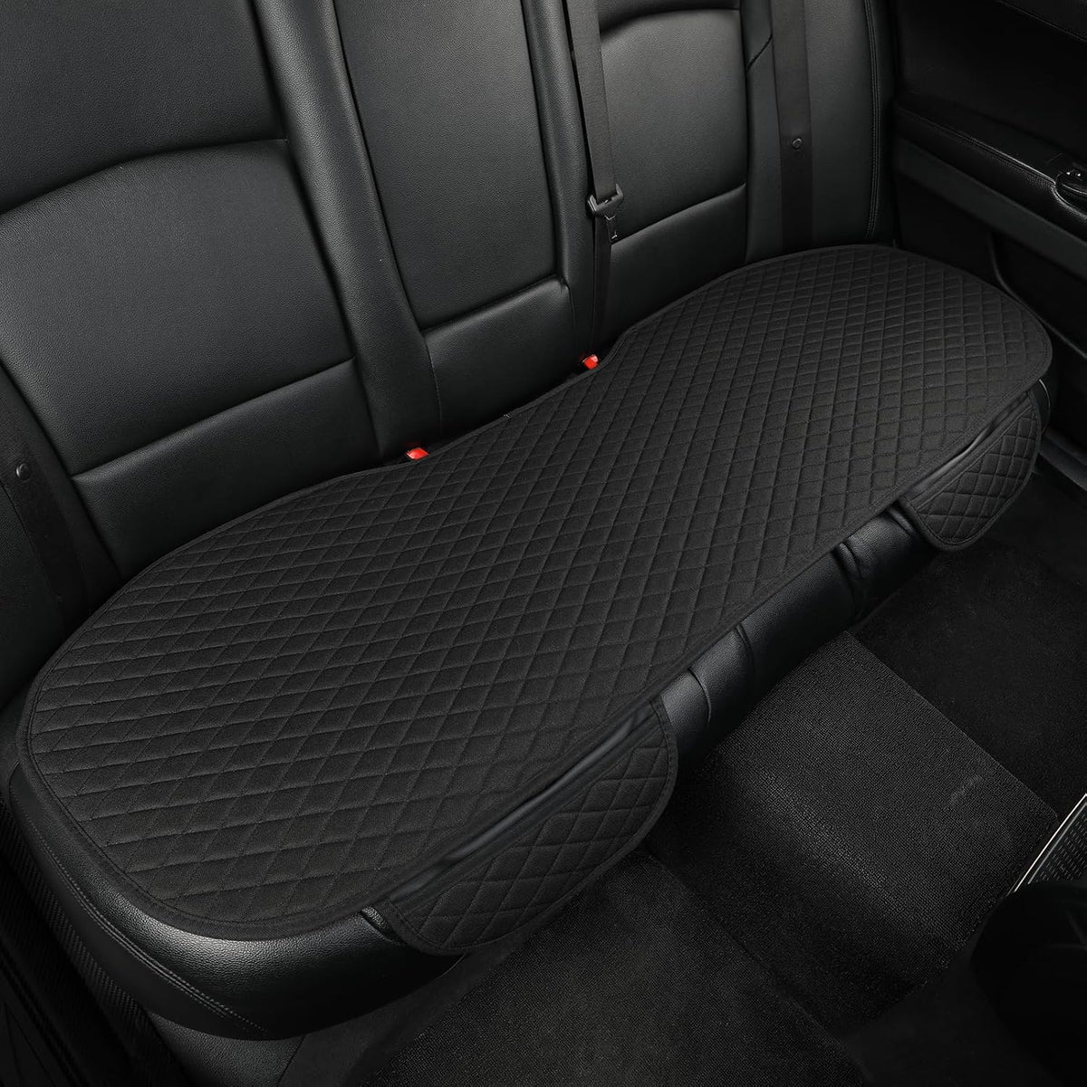 West Llama Linen Car Seat Covers,Bottom Seat Covers for Cars Include 1 Rear Bench Cover Universal Fits 90% Vehicles,SUVs,Cars,Sedans,Black