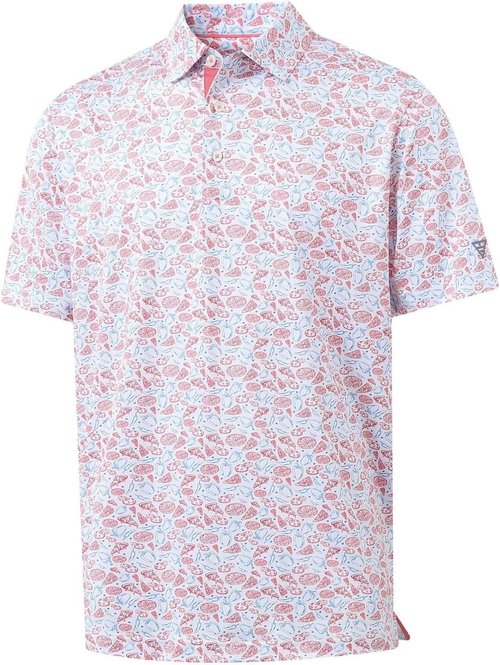 M MAELREG Men's Golf Shirt - Short Sleeve Moisture-Wicking Performance Polo | Stylish Print Patterns