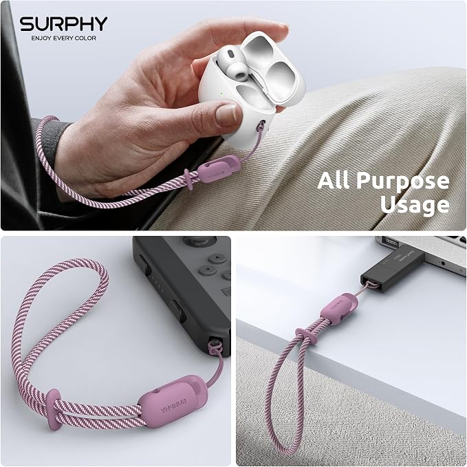 SURPHY 2 Pack Phone Lanyard for Cellphone Case, Phone Wrist Strap for Case