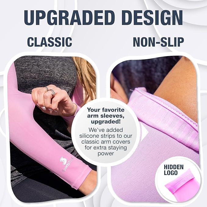 SportsTrail Cooling Arm Sleeves for Men & Women – Breathable, UV Sun Protection, Sports Arm Sleeves for Women, Men & Youth