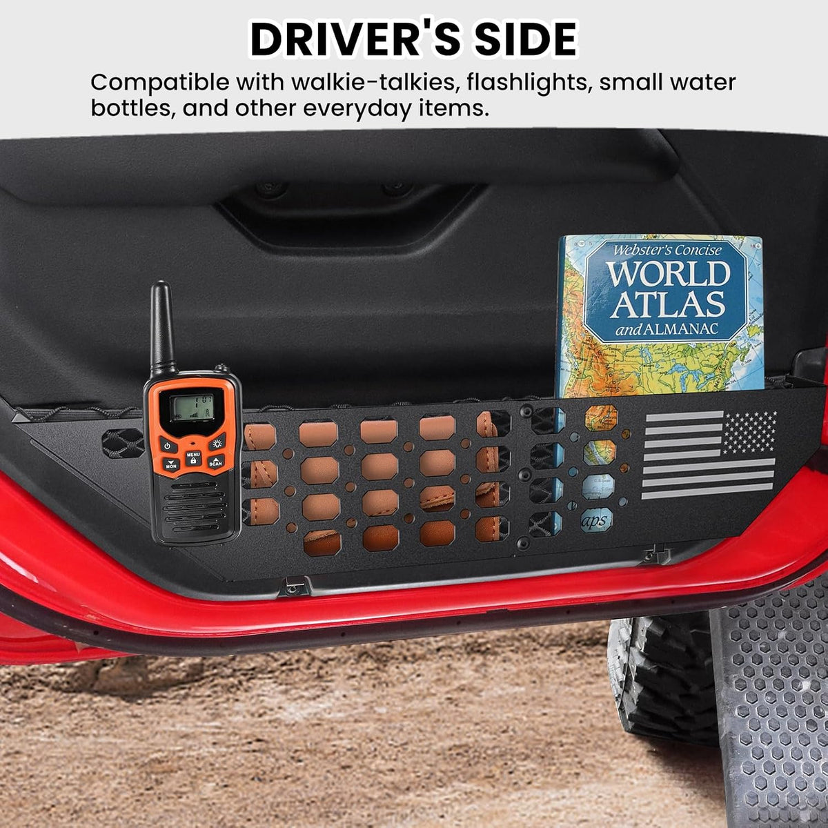 DIAMOOKY Metal Front Door Pocket Storage for Jeep Wrangler JL JLU 2018-2026