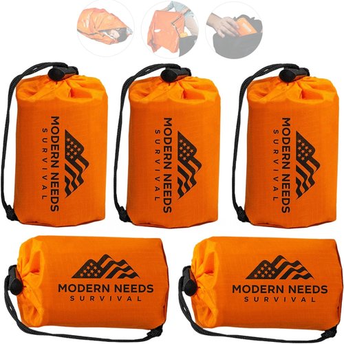 **MODERN NEEDS Emergency Sleeping Bag - Thermal Bivy Sack & Survival Blanket | Ideal for Hiking & Outdoor Use**