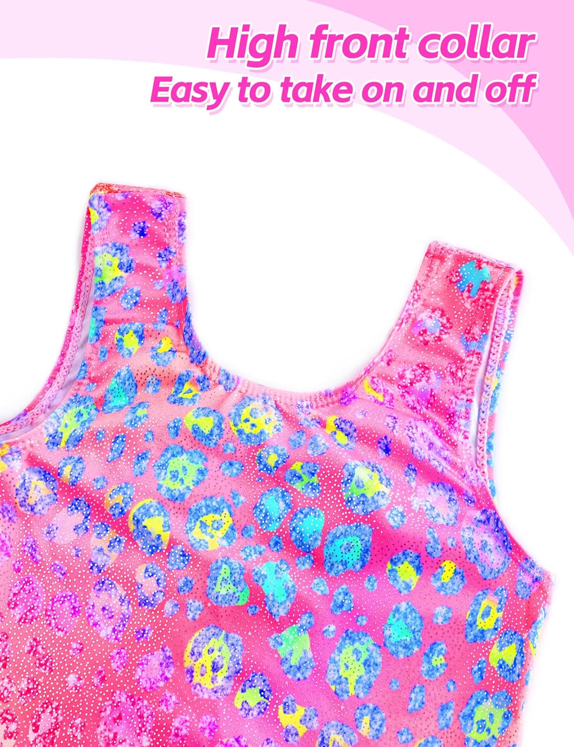 Regine Switzerland Girls' Sleeveless Gymnastics Leotard - Sparkly Biketard with Shorts