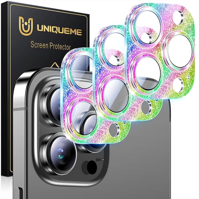 UniqueMe 3 Packs Compatible for iPhone 14 Pro Max/iPhone 14 Pro Camera Lens