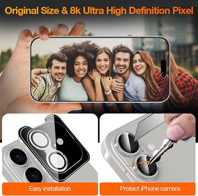 YMHML 3 Pack Compatible for iPhone 17 Privacy Screen Protector Tempered Glass +