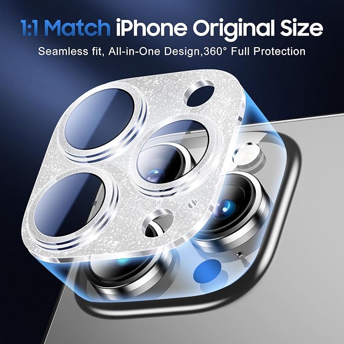 UniqueMe 3 Packs Compatible for iPhone 13 Pro Max/iPhone 13 Pro Camera Lens