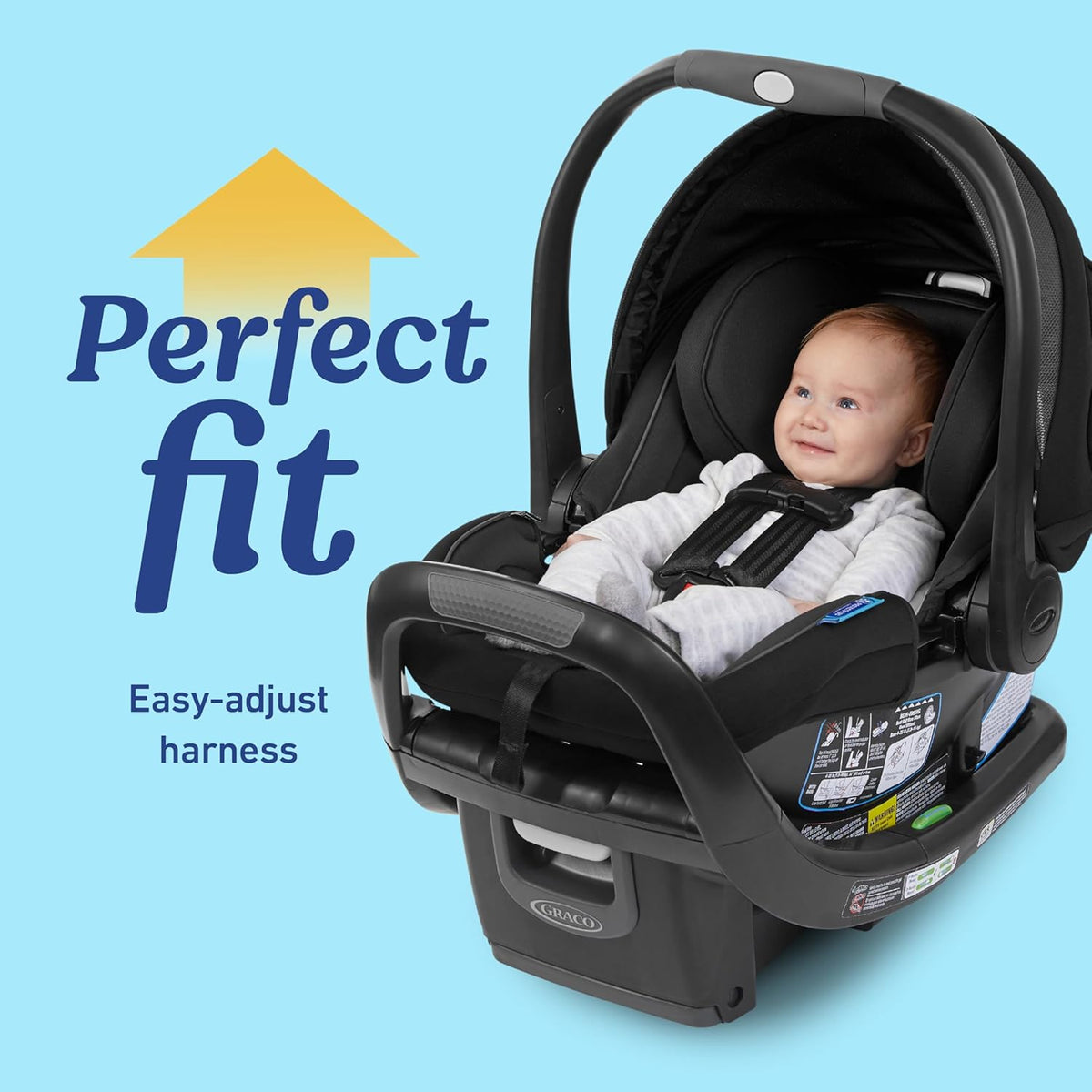 Graco SnugRide SnugFit DLX Infant Car Seat, Baby Car Seat Rear Facing with Anti Rebound Bar, Carseat with Adjustable Base and 5 Recline Positions, Spencer