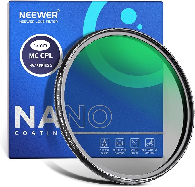 NEEWER Polarizer Filter 43mm Circular MC CPL