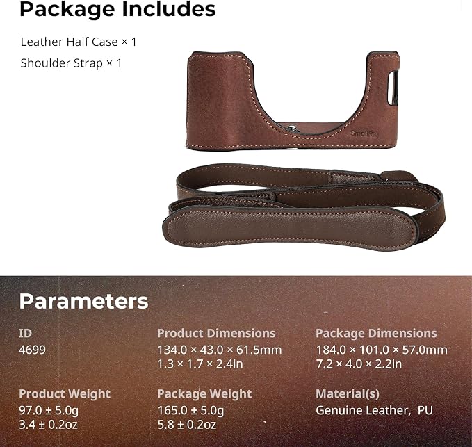 SMALLRIG X100VI Half Leather Case Kit