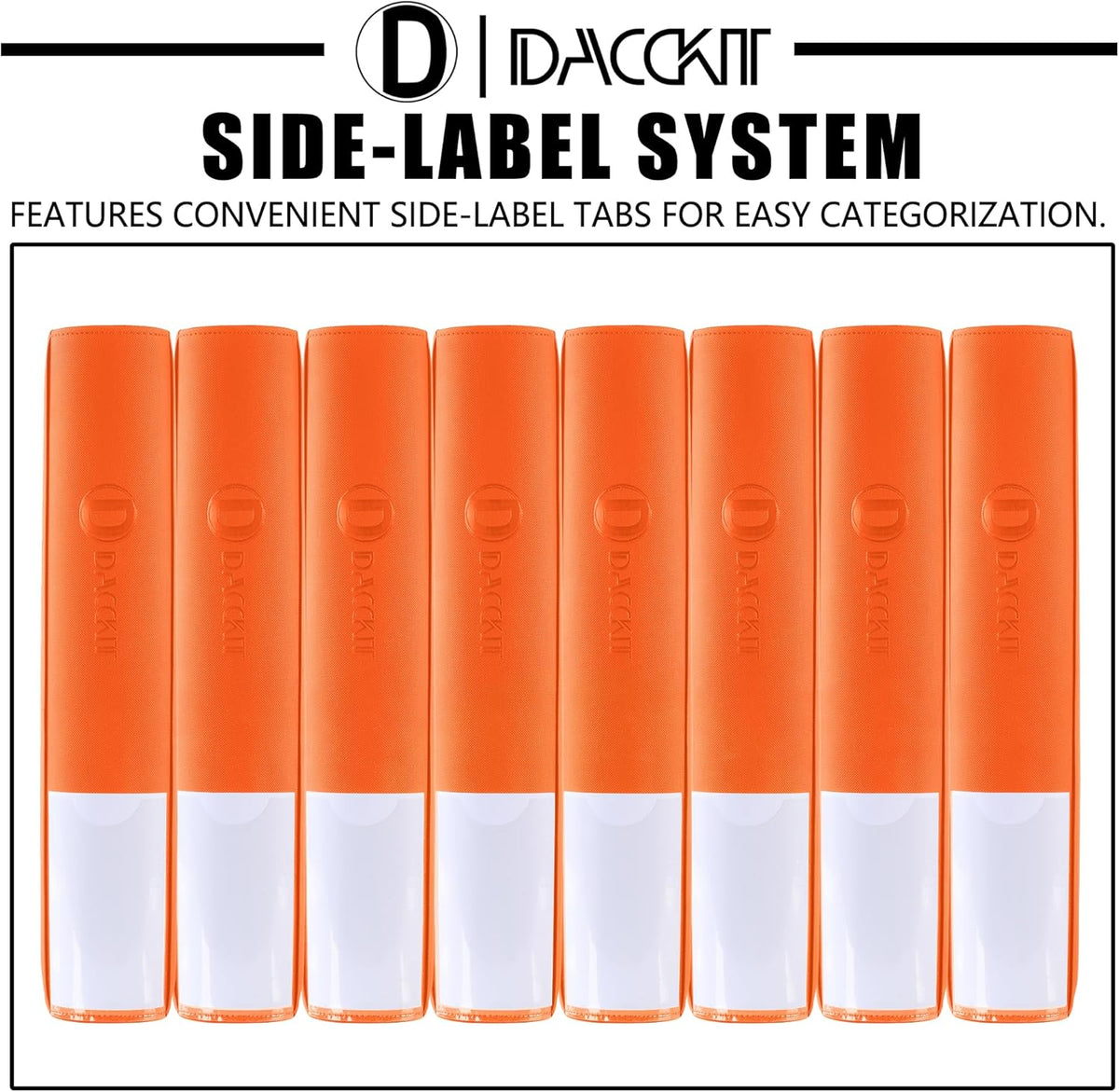 Premium Card Binder - 12 Pocket Design for 1200 Trading & Sports Cards | Model D, Bright Orange