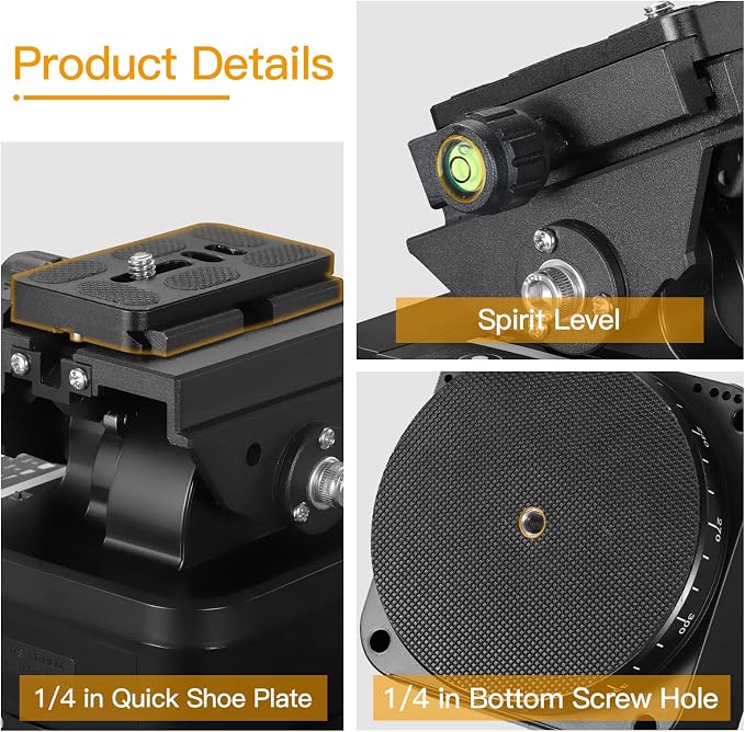Soonpho M4 Motorized Rotating Panoramic Tripod Head, Remote Control Pan Tilt