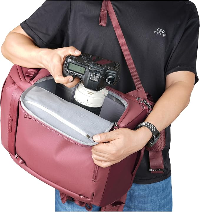 VANGUARD VEO Metro B30L Camera & Everyday Backpack – Fits 70–200mm Attached