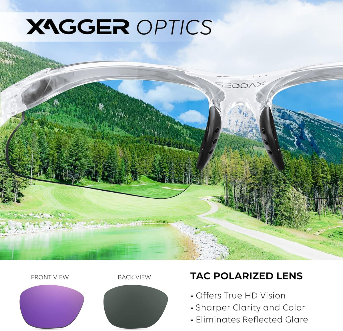 Xagger Kids Polarized Sports Sunglasses - Durable TR90 Frame for Boys & Girls | Baseball & Softball