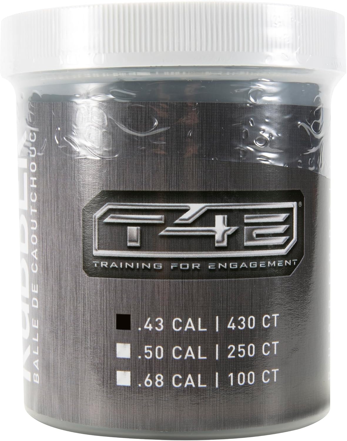T4E Premium Rubber Ball Ammo - .43 Caliber Paintball Gun Rounds | 430 Count, Black