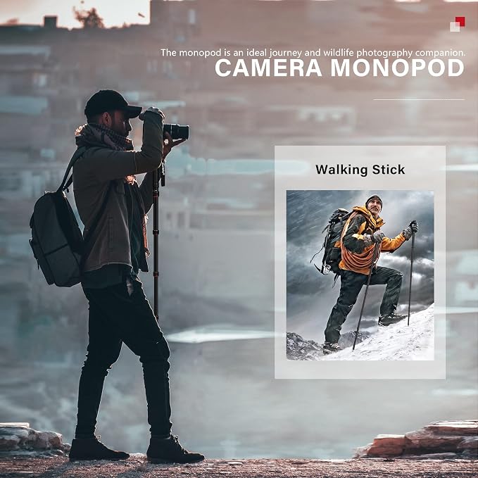 Manbily Camera Monopod Aluminum Portable Compact Lightweight Travel Monopod