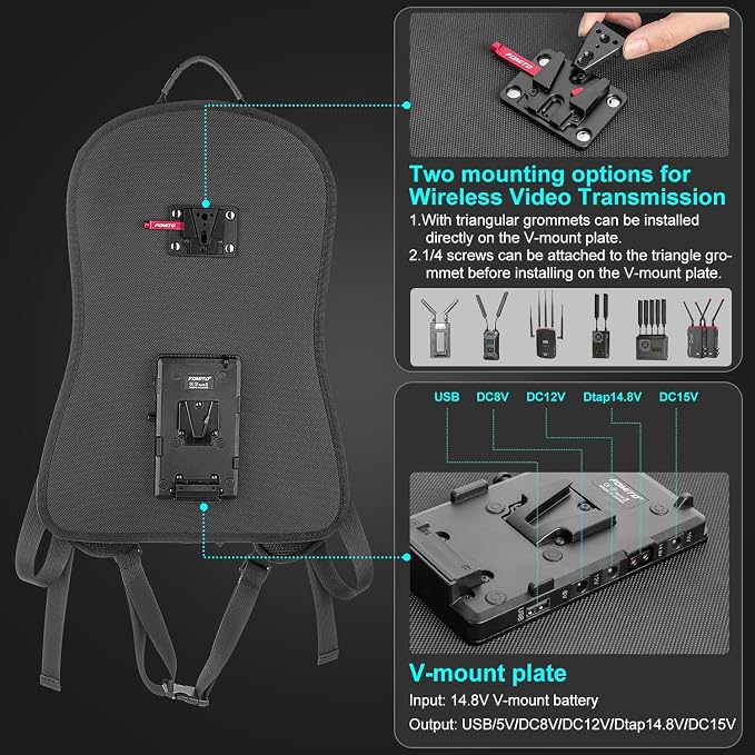 FOMITO BB-01 V-Mount Camera Harness Vest,