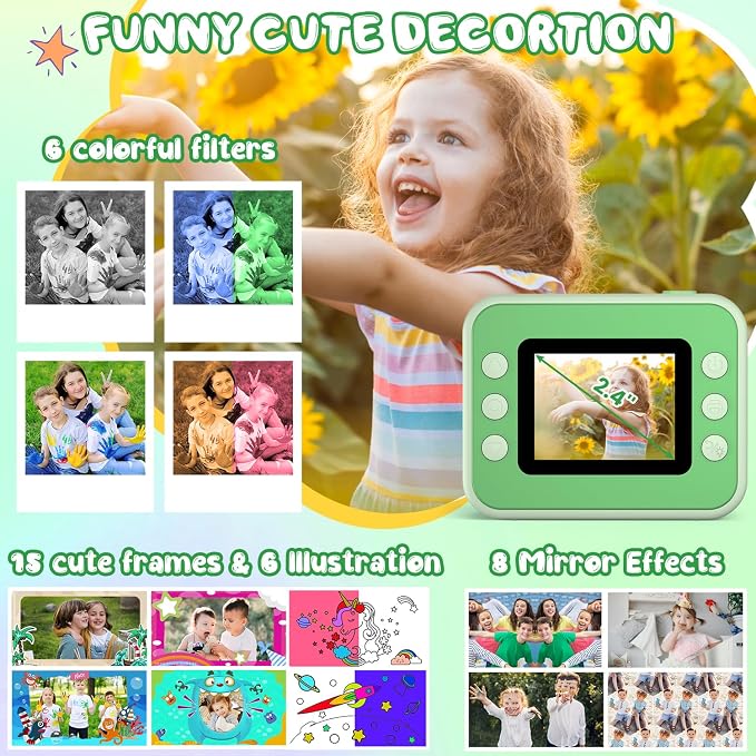 Kids Camera Instant Print, Christmas Birthday Gifts