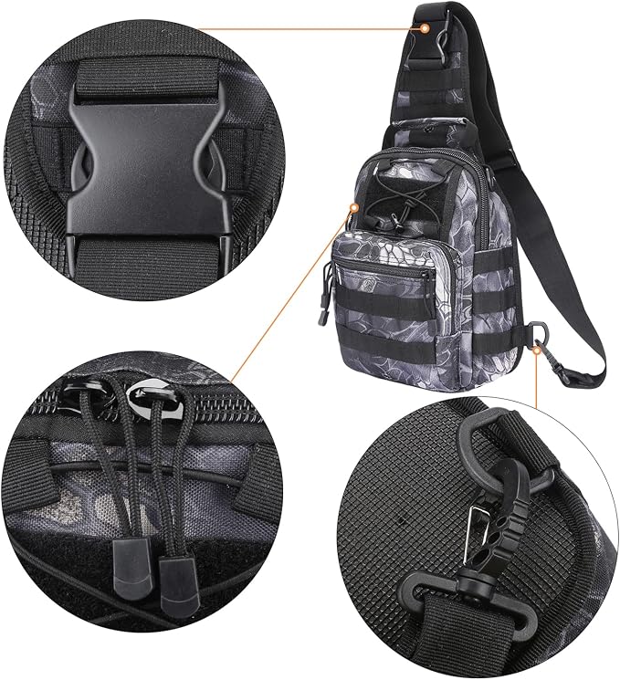 G4Free Outdoor Tactical Bag Backpack, Military Sport Bag Pack Sling Shoulder