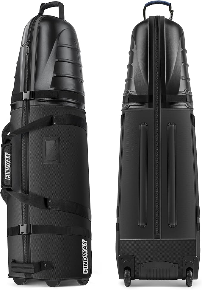 findway Golf Travel Bags, Golf Bag Travel Case for Airlines with Wheels, 1680D Heavy Duty Oxford and ABS Hard Case Top, Lightweight and Foldable