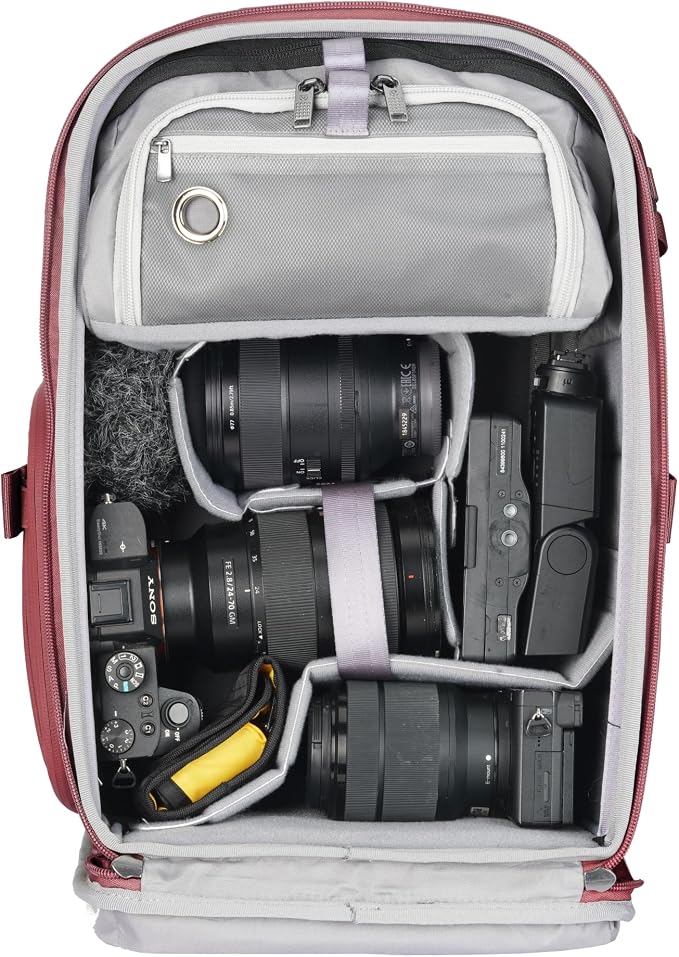 VANGUARD VEO Metro B20L Camera & Everyday Backpack – Fits 70–200mm Attached