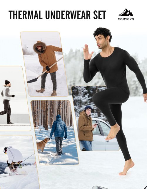 FORVEVO Merino Wool Base Layer Mens Bottom Pants, 100% Wool Long Johns for Men,Heavyweight Thermal Underwear for Cold Weather(Black,250g,L)