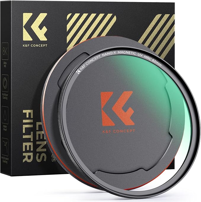 K&F CONCEPT 82mm Magnetic MC UV Lens Protection Filter + Lens Filter Cap
