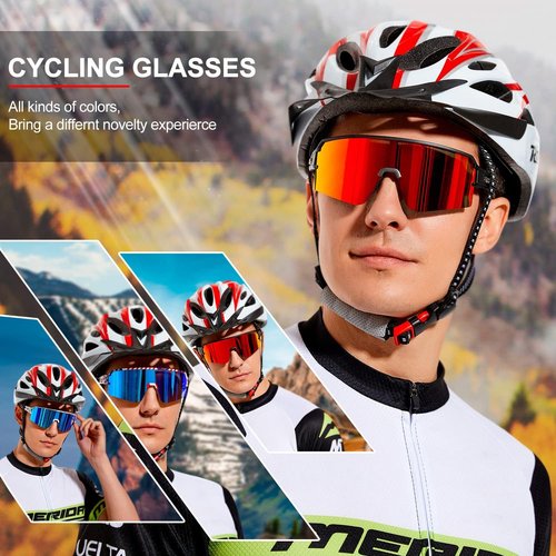 FMY Polarized Cycling Glasses - UV400 Protection Sports Sunglasses for Men, Women & Youth