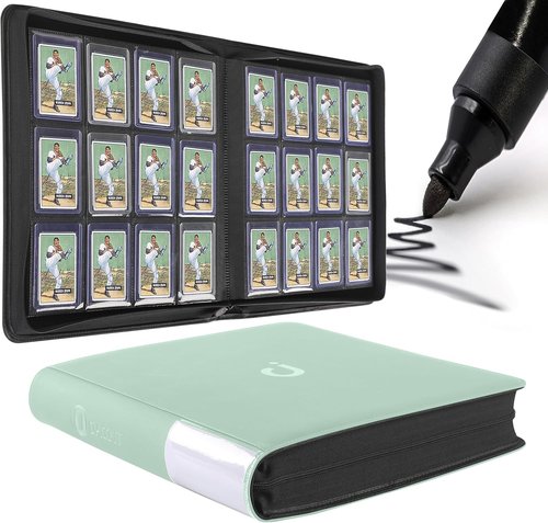 D DACCKIT Top Loader Binder - 12 Pocket Fits 480 Cards | Asakusa Green for Trading & Sports Cards