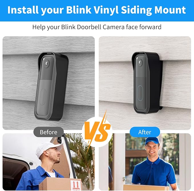 Blink Doorbell Vinyl Siding Mount and Waterproof Door Case, Fit