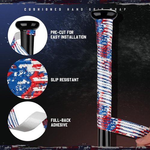 Gonex Baseball Bat Grip Tape - 1.1mm Full Adhesive for Pro Feel | Available in 1 Pack or 2 Packs