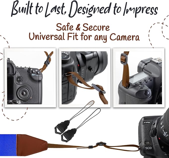 Art Tribute Camera Strap For Photographers Padded Universal Fit Neck Shoulder &
