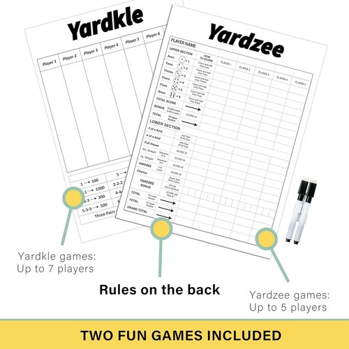 Giant Wooden Yard Dice - Outdoor Game Set of 6 | Perfect for Family Fun & Gatherings