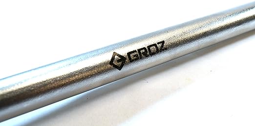 GROZ 36-Inch Aligning Pry Bar | 7/8-Inch Diameter | Round Section | Heavy Duty Chrome Alloy Steel | Zinc Plated | Great for Providing Extra Leverage (33173)