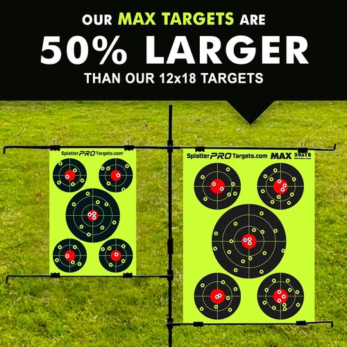 Extra Large Splatter Targets by [Brand Name] - Bright Fluorescent Yellow & White for Easy Shot Visibility | 18x24
