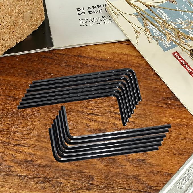 Piutouyar 2mm Hex Key Wrench, Allen key Wrench, 60Pcs L Shaped Wrench, Hex Key Hexagon Head Replacement, Small Hex Wrench for Repairing Bike, Furniture(Black)