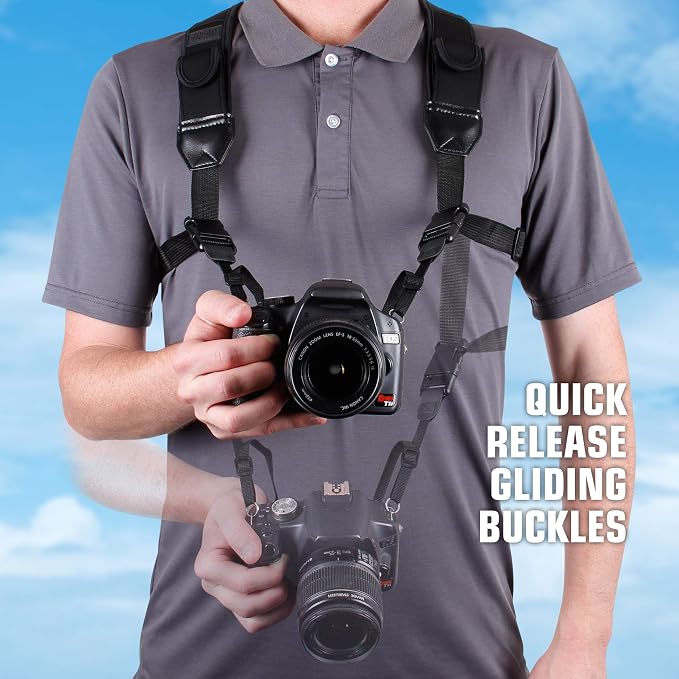 USA Gear DSLR Camera Strap Chest Harness