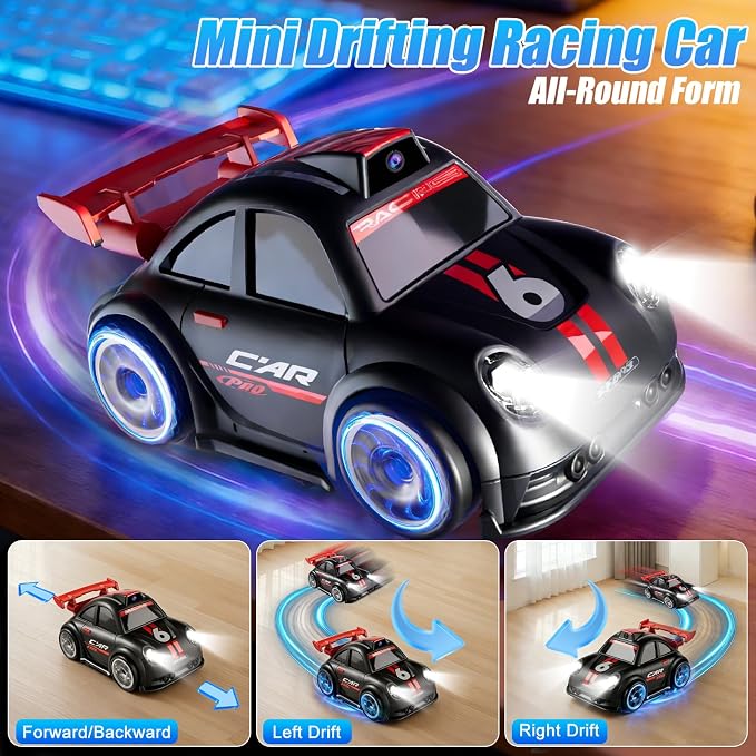 Mini RC Car with Camera, 2.4" Screen FPV Remote Control Car with 8G Card