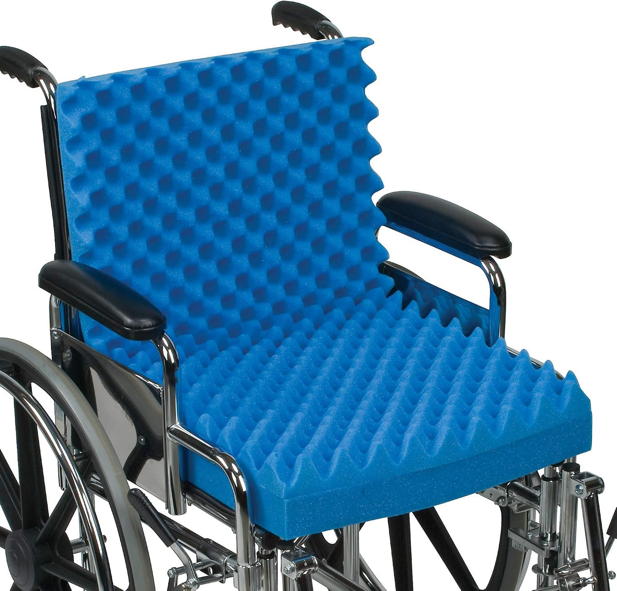 DMI Egg Crate Sculpted Foam Chair Cushion, Seat Cushion, Car Seat Cushion, Office Chair Cushion Relieves Back Pain, Tail Bone Pain, Sciatica, 32 X 18 X 3 inches, Full Back,1 Count