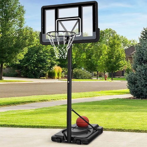 Best Choice Products 10ft Basketball Hoop - Height Adjustable 7.5-10ft Outdoor Goal with Shock Absorbent Rim & Wheels