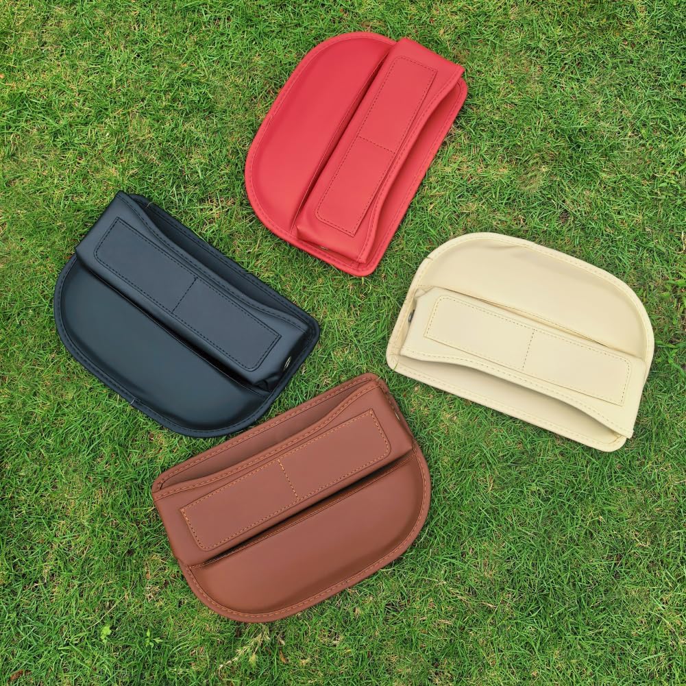 Seat Gap Organizer Car Seat Console Organizer Front Seat Side Storage Bag Center Console Side Pocket Car Seat Crevice Storage Seat Gap Filler Between Seat Storage Pouch(Brown)