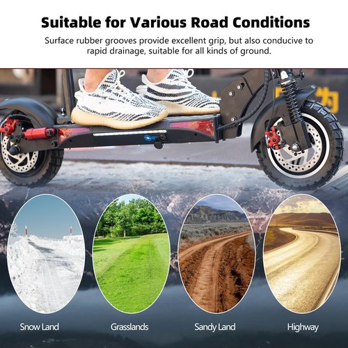 10x2.70-6.5 Solid Tire, 10 inch Tires Replacement, 70/65-6.5 Scooter Tubeless Solid Tire, for Emove Cruiser, Hiboy Max3, Hover-1 Alpha, Evercross H5, Boyueda 5600 Watt Electric Scooter (1 Pack)
