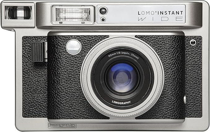Lomography Lomo'Instant Wide Camera & Lenses Monte Carlo Black Leather