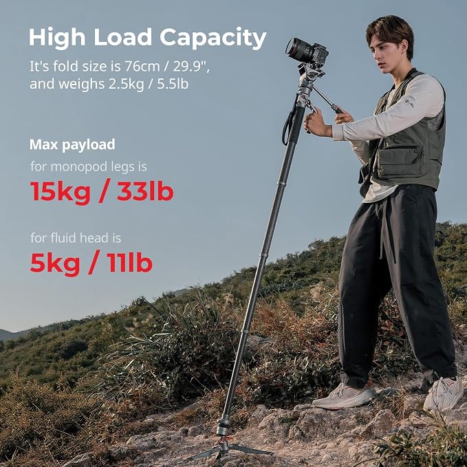 SmallRig 175cm / 68.9" Carbon Fiber Video Monopod