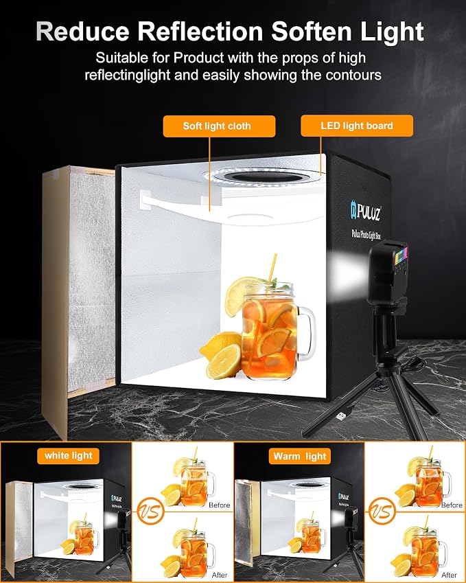 PULUZ Foldable Photo Studio Light Box 30x30x30cm Portable Mini Shooting Tent Kit