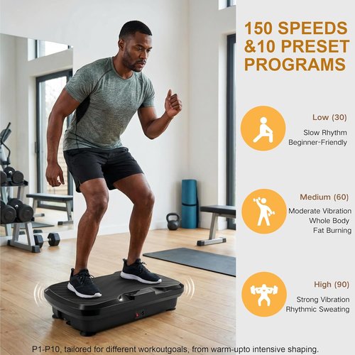 BARWING Vibration Plate - Whole Body Exercise Machine for Weight Loss & Lymphatic Drainage | 300 LBS Capacity