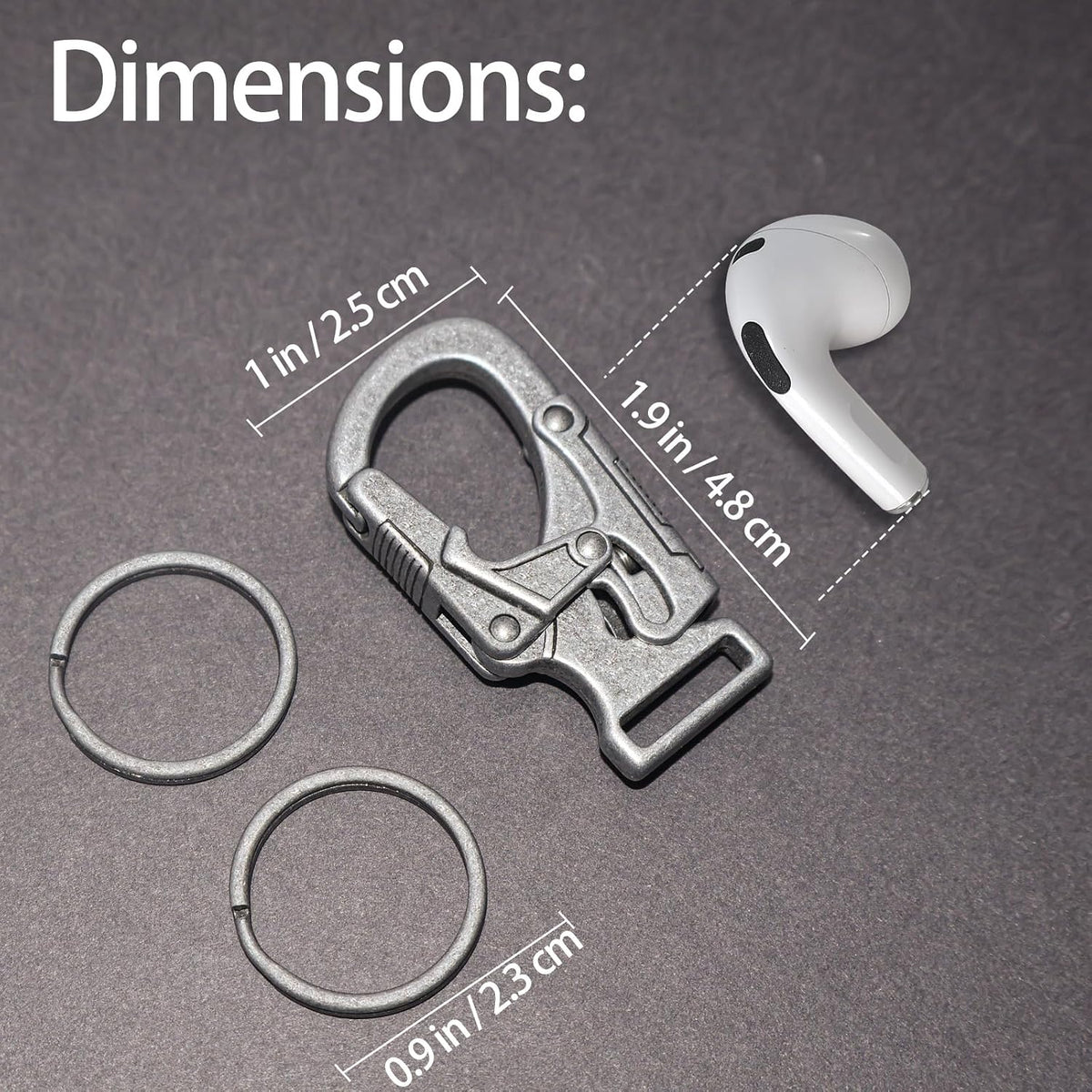 Ahiller Carabiner Clip, Dual Lock Keychain for Daily Use