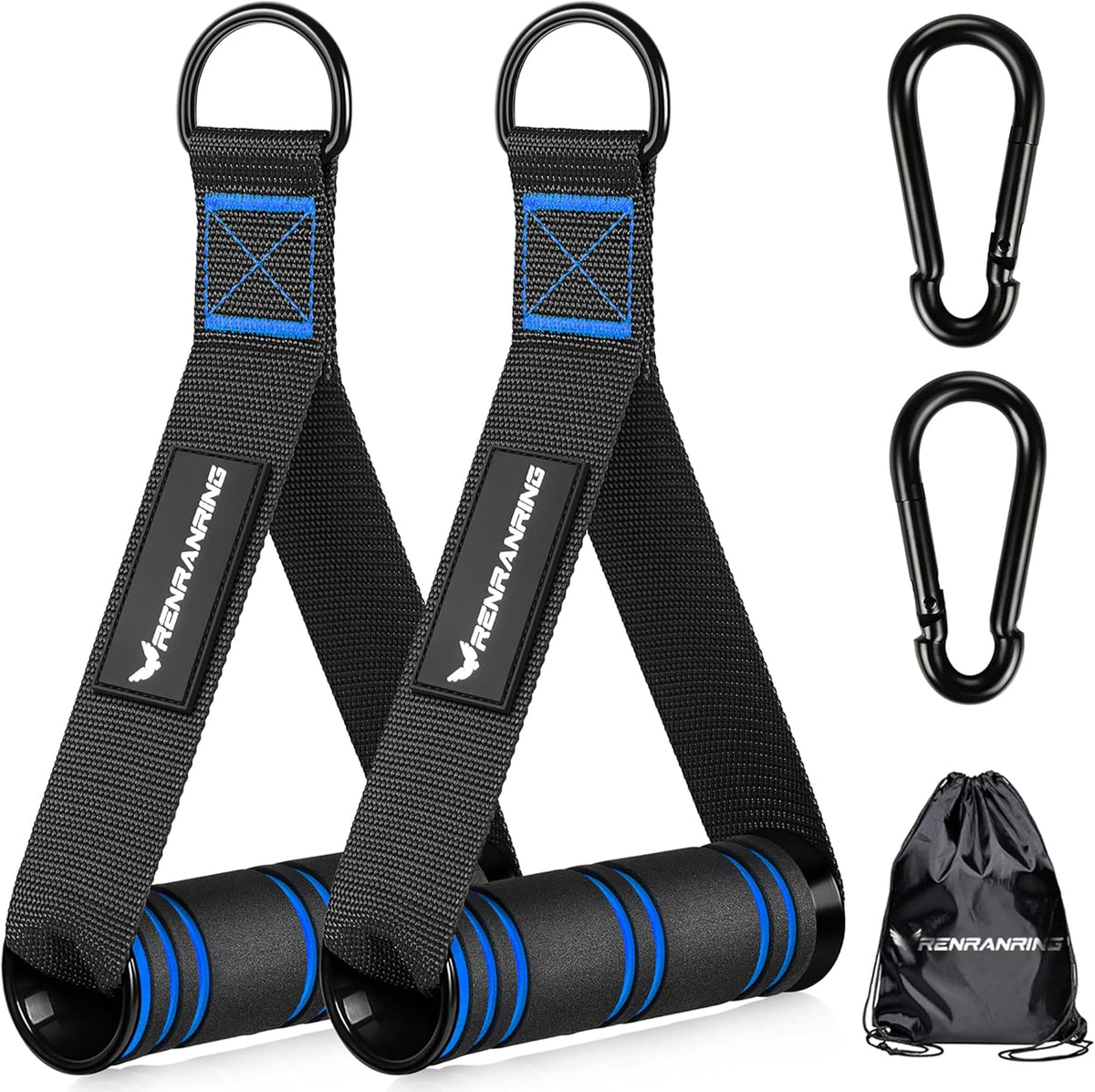 Renranring Gym Exercise Handles - Replacement Attachments for Cable Machines & Resistance Bands | Durable Workout Accessories
