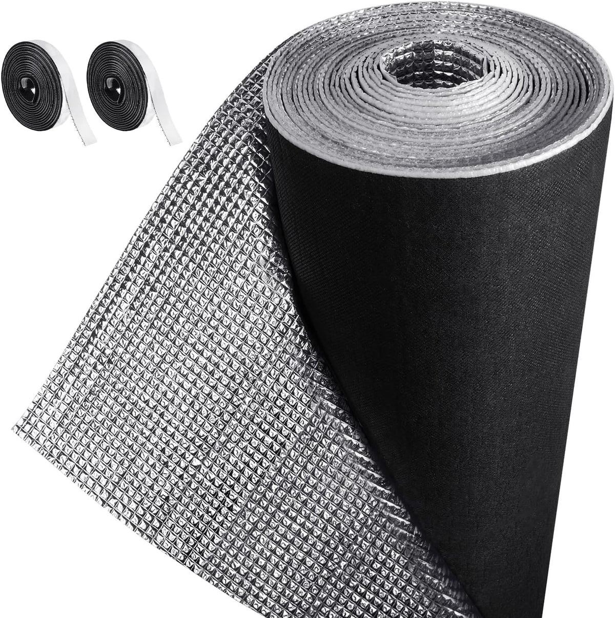 Frienda Rv Window Reflective Insulation Roll 39.4inchx6.6ft Double Aluminum Foil Heat Bubble Thermal Window Shade Door Cover Blackout for Garage Roof Travel Camper Skylight Shield