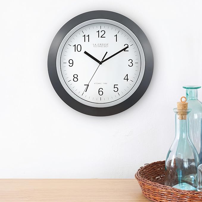 La Crosse Technology WT-3129B 12 Inch Atomic Analog Wall Clock