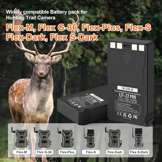 ANTIEE 2 Pack 7000mAh LIT-22 Pro Battery Replacement